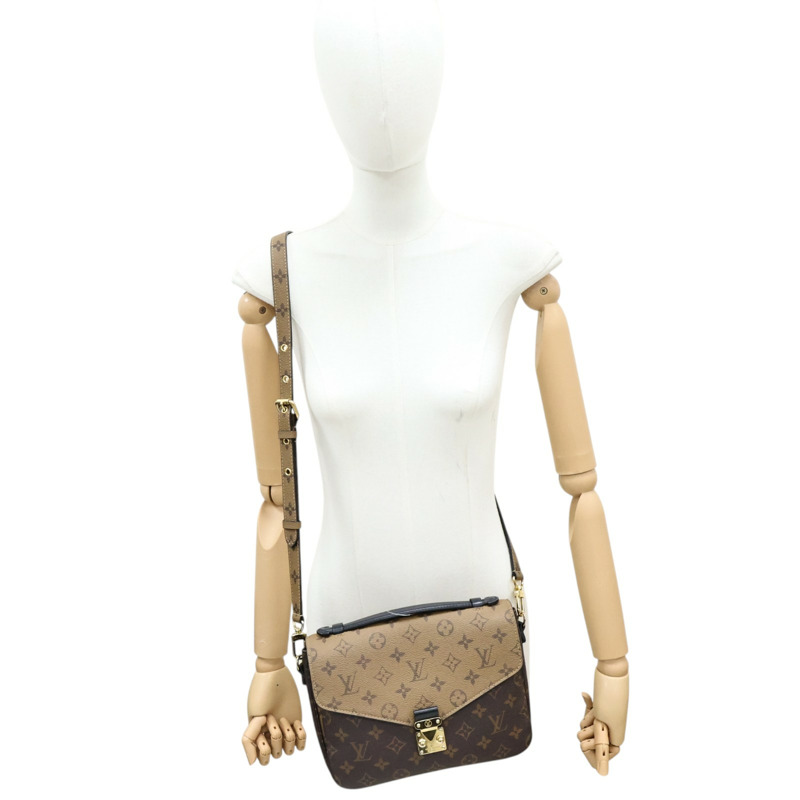棕色 原花帆布 Pochette Metis 兩用包【LOUIS VUITTON LV 路易威登】 M44876-7