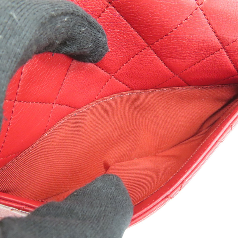 紅色牛皮 Underline Saddle Flap 肩背包【CHANEL 香奈兒】-3