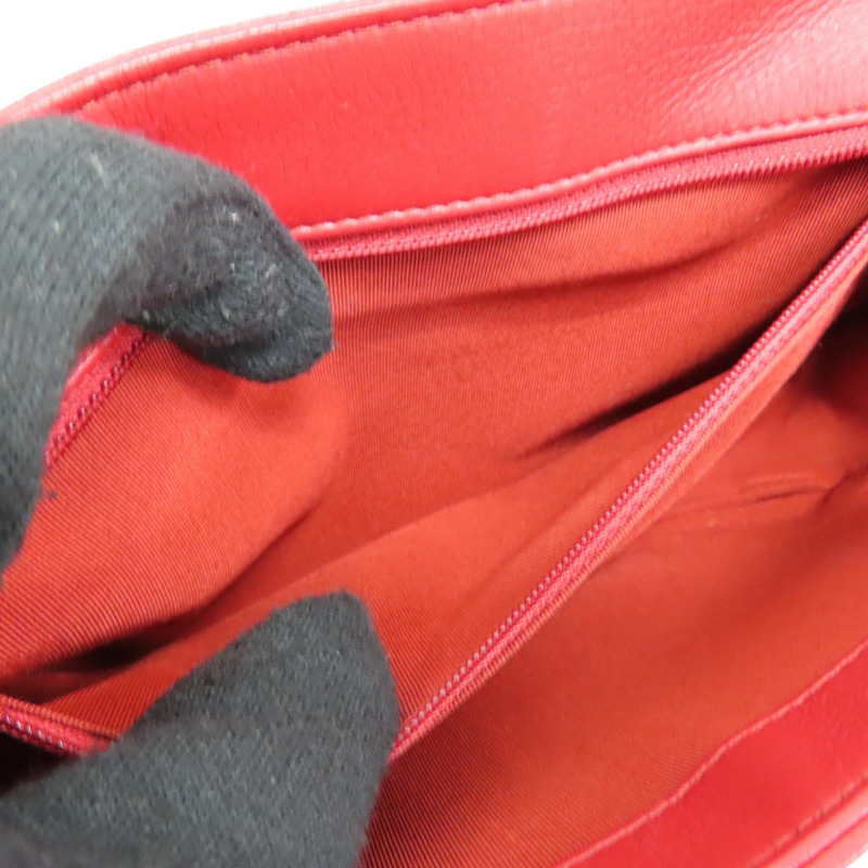 紅色牛皮 Underline Saddle Flap 肩背包【CHANEL 香奈兒】-4