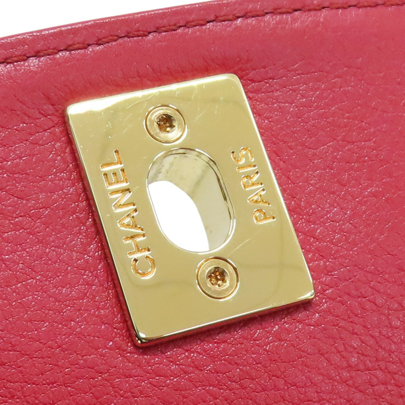紅色牛皮 Underline Saddle Flap 肩背包【CHANEL 香奈兒】-9