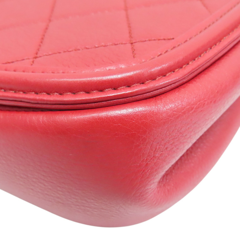 紅色牛皮 Underline Saddle Flap 肩背包【CHANEL 香奈兒】-11