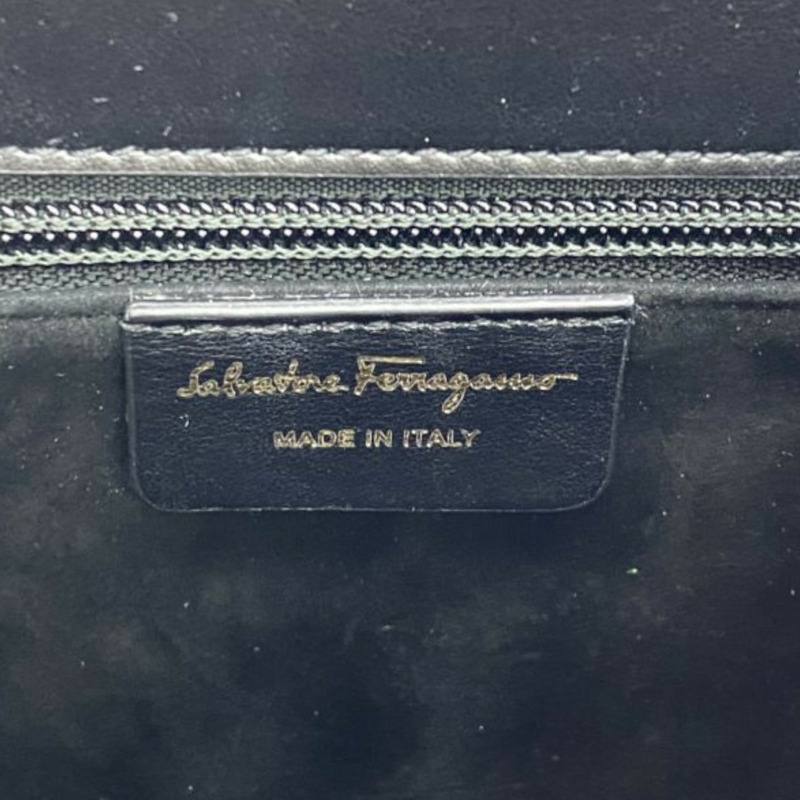 黑色 牛皮 Iconic Top Handle 兩用包【Salvatore Ferragamo 費拉格慕】 212986-3