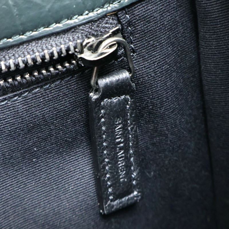 深綠色 牛皮 鱷魚皮壓紋 NIKI 肩背包【SAINT LAURENT YSL 聖羅蘭 】 633150-10