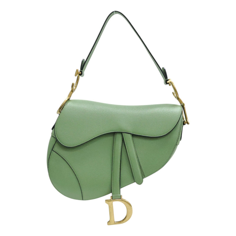 綠色 牛皮 Saddle 肩背包【Dior 迪奧】-0