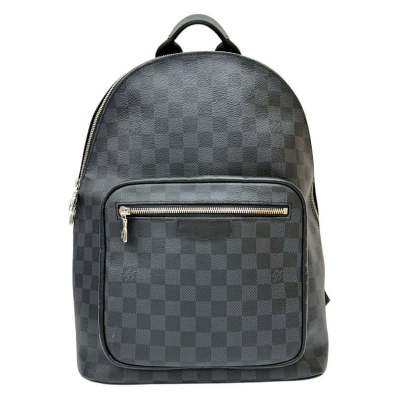 黑色 棋盤格 帆布 Josh 後背包【LOUIS VUITTON LV 路易威登】 N41473-0