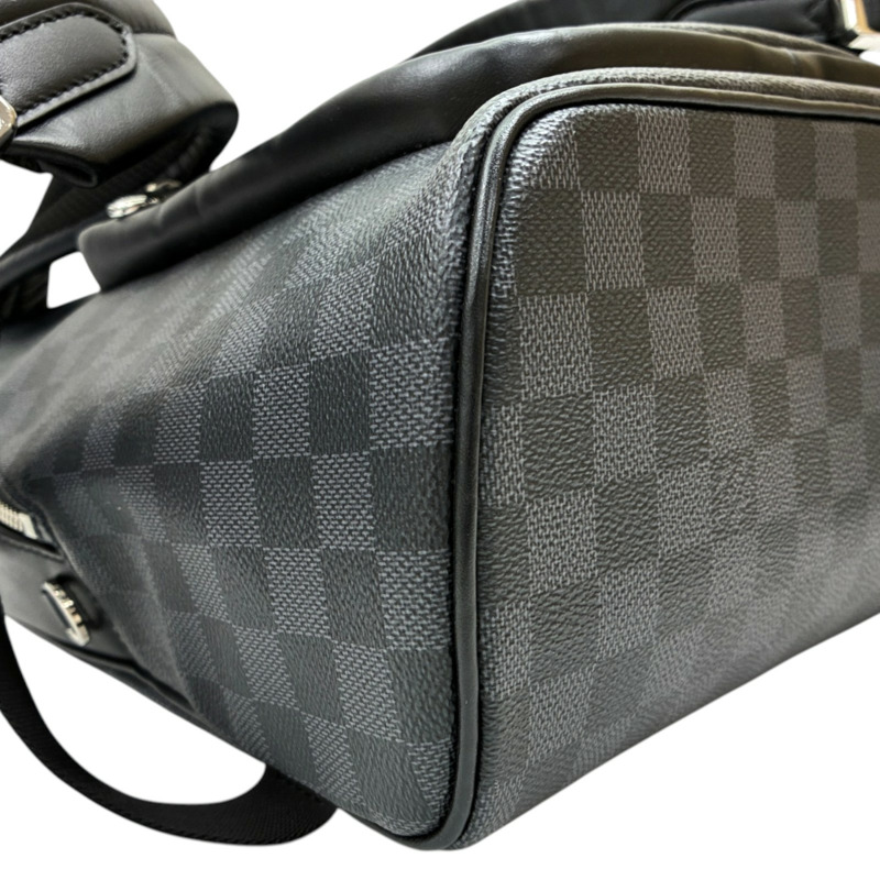 黑色 棋盤格 帆布 Josh 後背包【LOUIS VUITTON LV 路易威登】 N41473-8