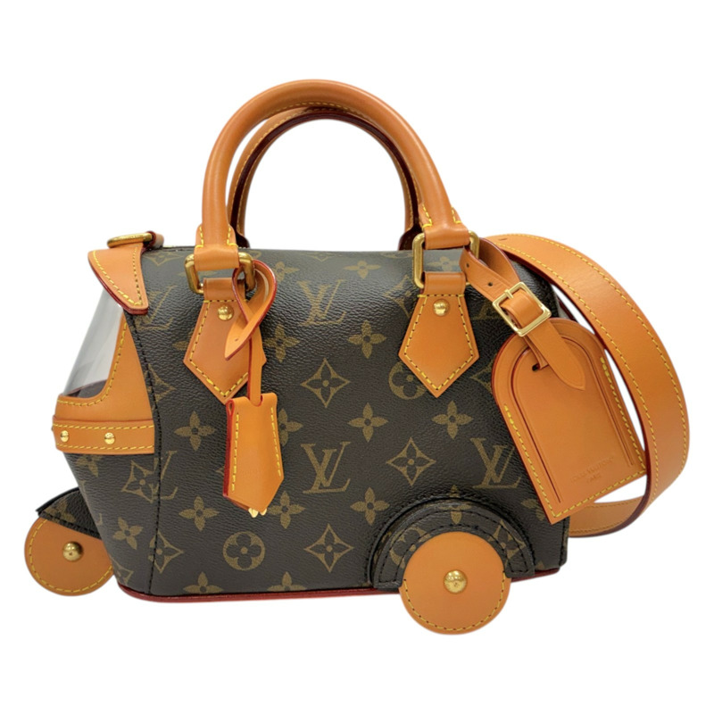 棕色 原花 帆布 Rickshaw 兩用包【LOUIS VUITTON LV 路易威登】 M28020-0