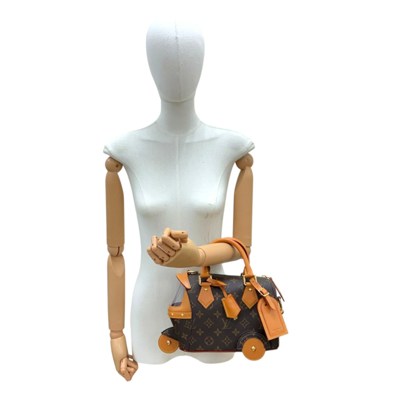 棕色 原花 帆布 Rickshaw 兩用包【LOUIS VUITTON LV 路易威登】 M28020-5
