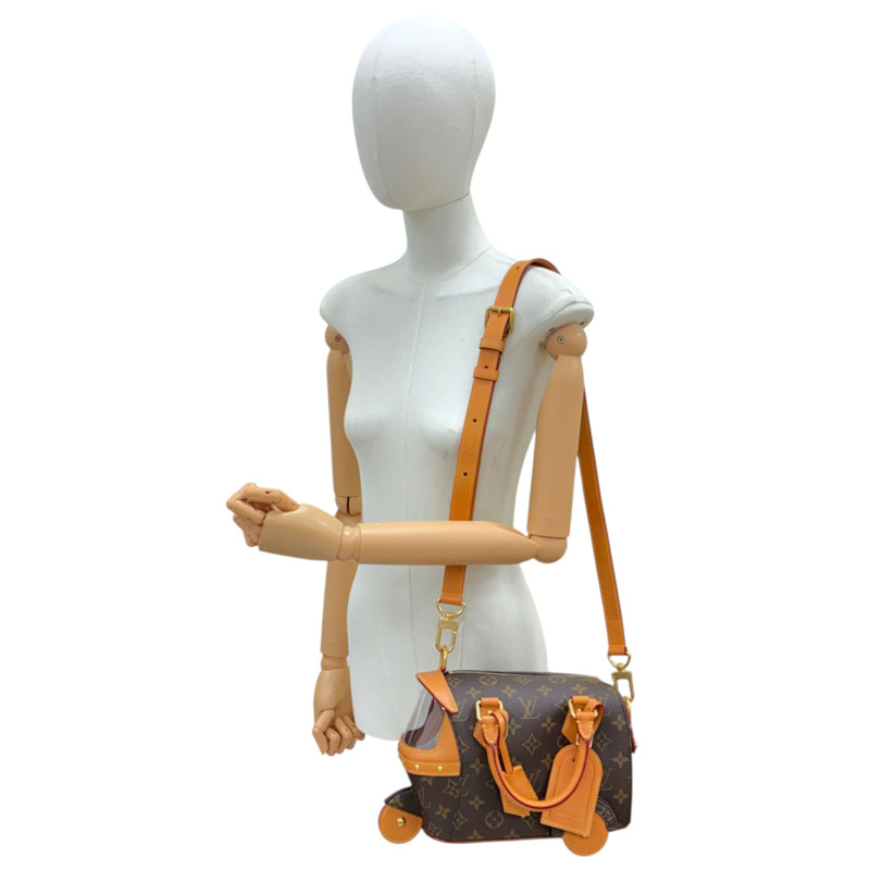 棕色 原花 帆布 Rickshaw 兩用包【LOUIS VUITTON LV 路易威登】 M28020-6