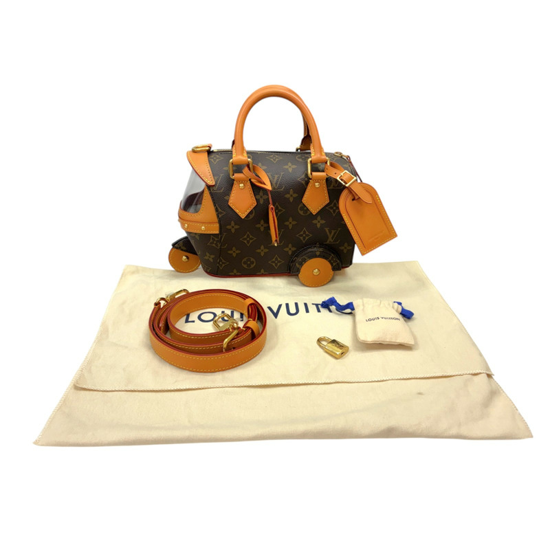 棕色 原花 帆布 Rickshaw 兩用包【LOUIS VUITTON LV 路易威登】 M28020-7