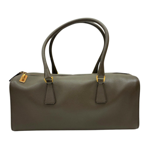 灰色 牛皮 Saffiano 肩背包【PRADA 普拉達】