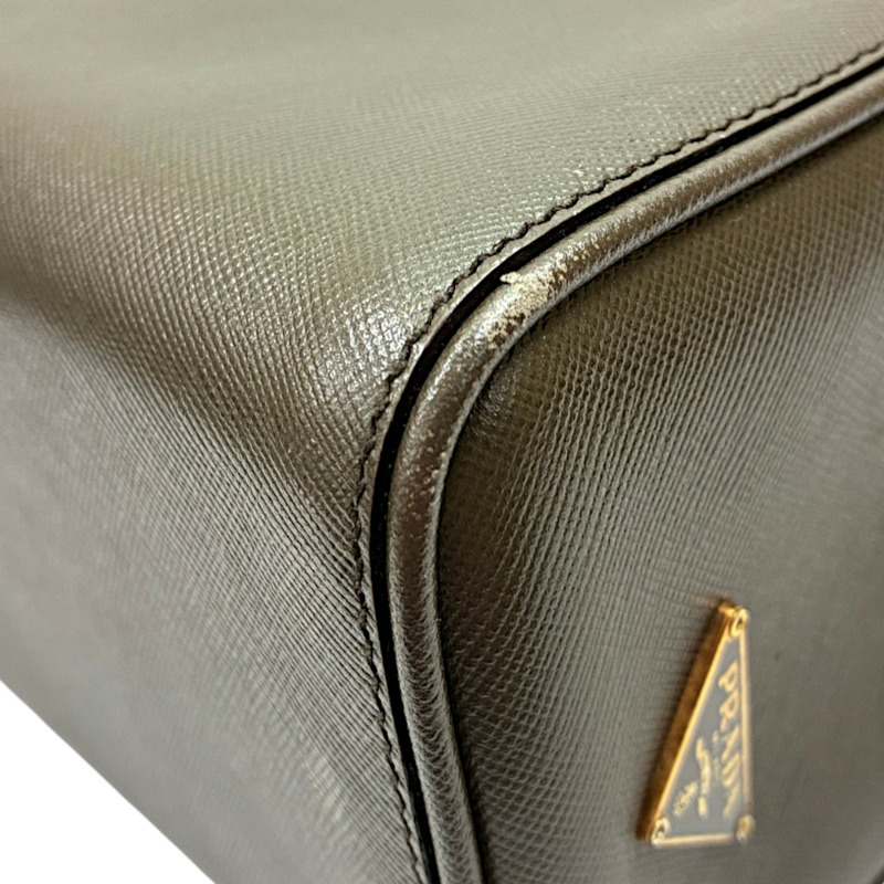 灰色 牛皮 Saffiano 肩背包【PRADA 普拉達】-7