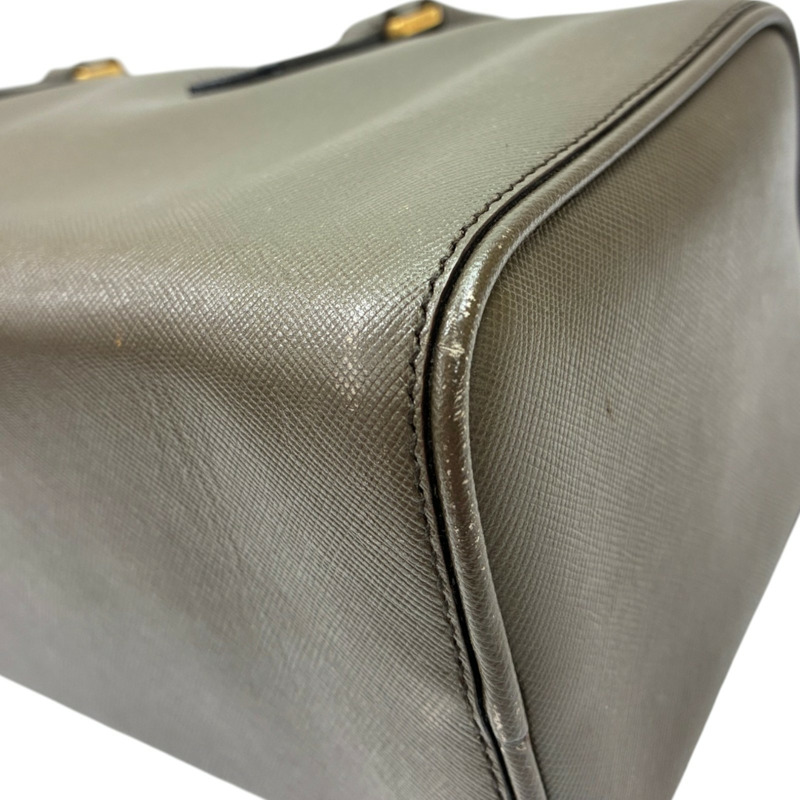 灰色 牛皮 Saffiano 肩背包【PRADA 普拉達】-9