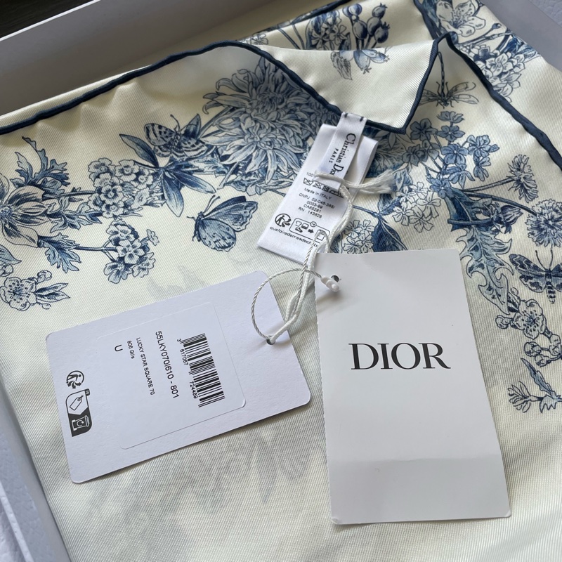 Dior 迪奧 經典 Lucky Star 70 真絲斜紋方巾絲巾 (全新全配/專櫃天花板級配件)-2