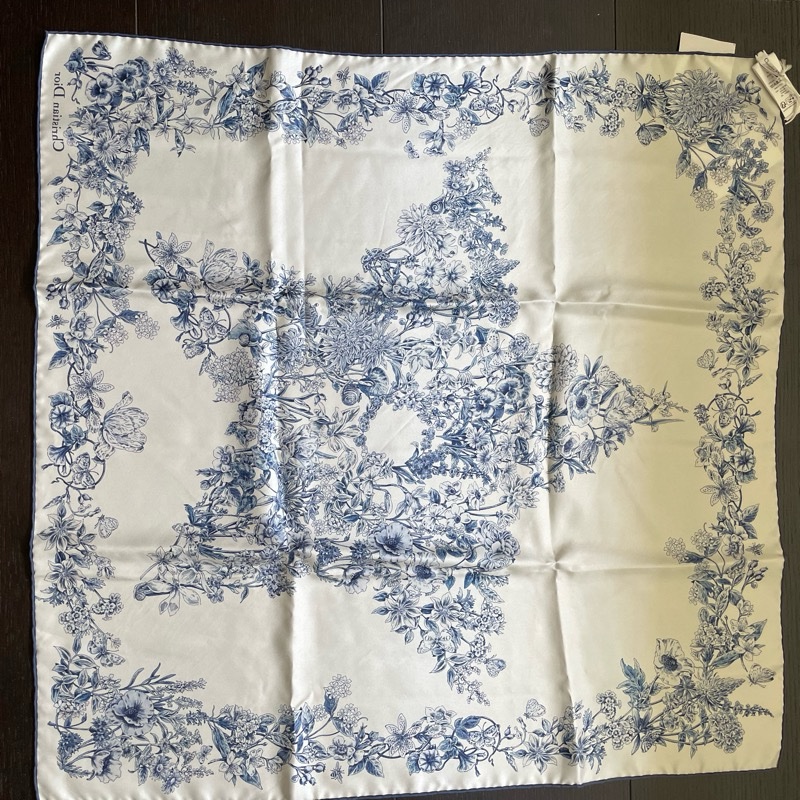 Dior 迪奧 經典 Lucky Star 70 真絲斜紋方巾絲巾 (全新全配/專櫃天花板級配件)-12