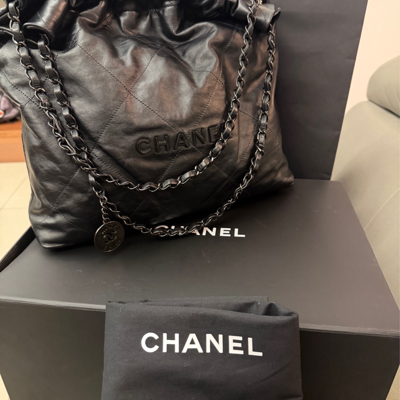 Chanel so black 22包-2