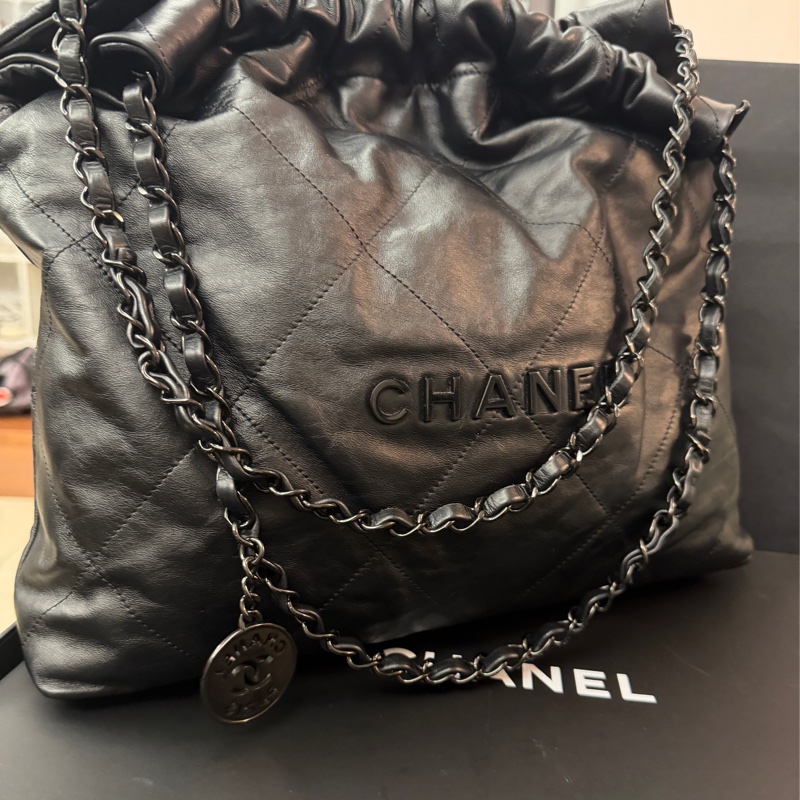 Chanel so black 22包-3