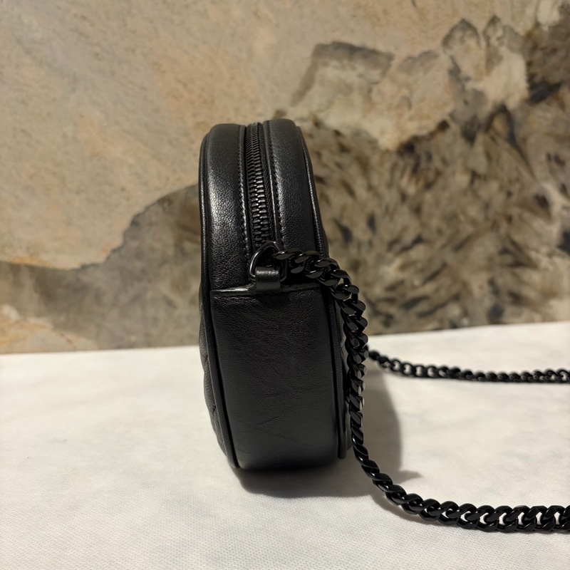 YSL Soblack黑鏈圓餅斜背包-3