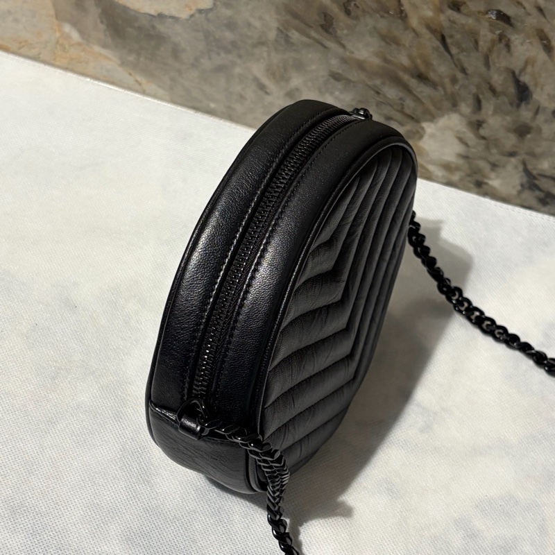 YSL Soblack黑鏈圓餅斜背包-4