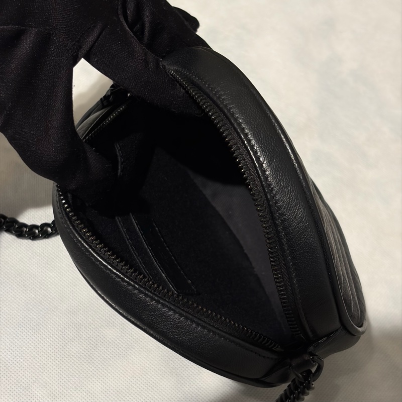 YSL Soblack黑鏈圓餅斜背包-7