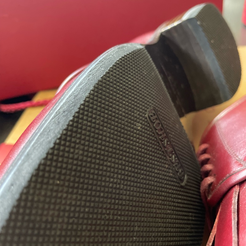 Salvatore Ferragamo 經典 FABER 酒紅小牛皮流蘇德比鞋/牛津鞋 (女鞋7.5D/約8成新全配附提袋/已加底)-13