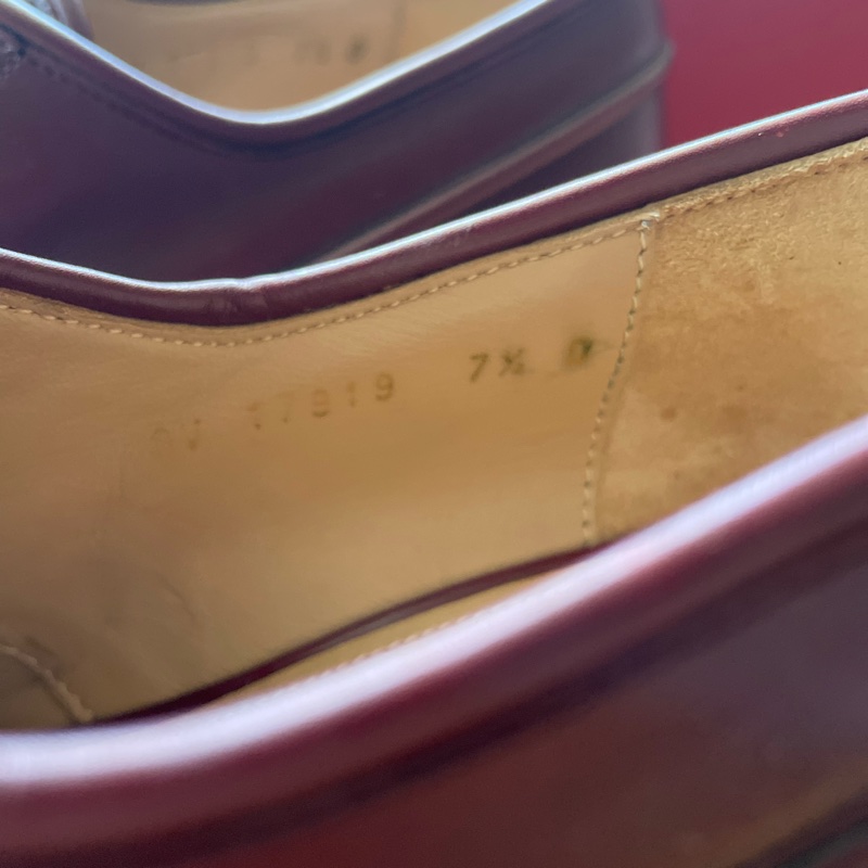 Salvatore Ferragamo 經典 FABER 酒紅小牛皮流蘇德比鞋/牛津鞋 (女鞋7.5D/約8成新全配附提袋/已加底)-14