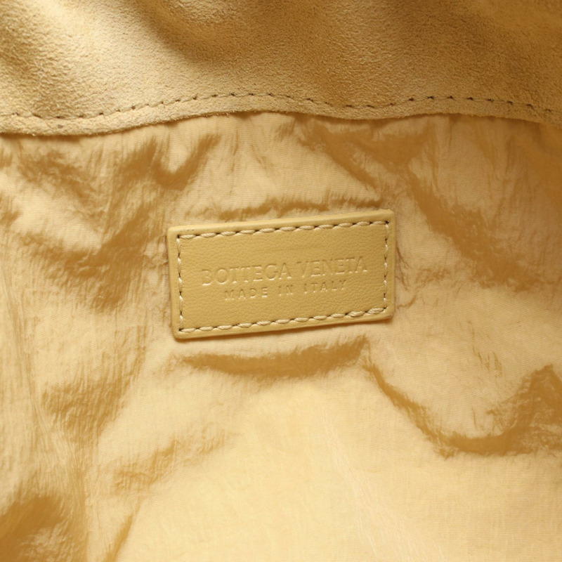 BOTTEGA VENETA Intrecciato 斜背包，麂皮材質，米色/紅色，二手女款-3