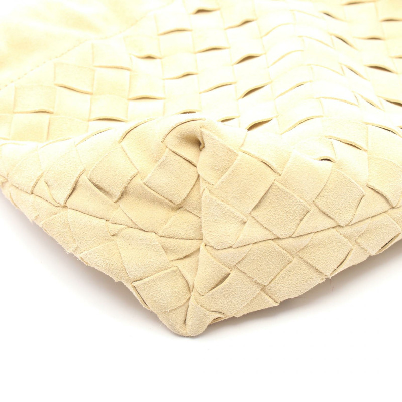 BOTTEGA VENETA Intrecciato 斜背包，麂皮材質，米色/紅色，二手女款-5