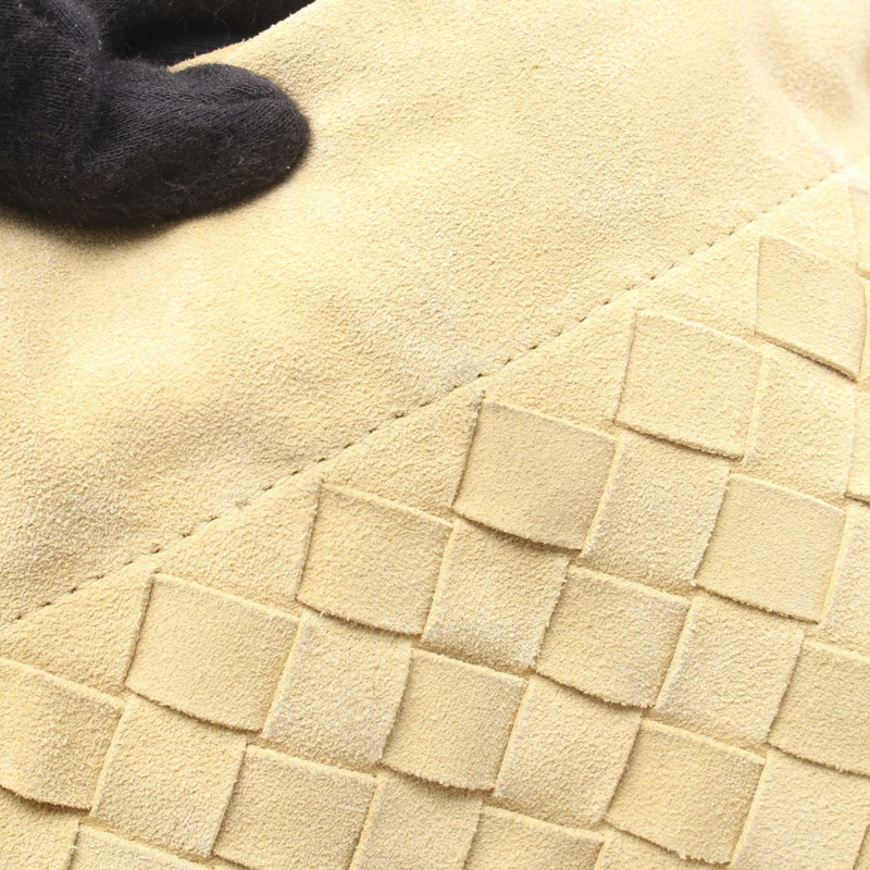 BOTTEGA VENETA Intrecciato 斜背包，麂皮材質，米色/紅色，二手女款-6