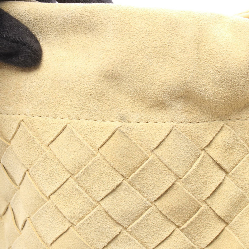 BOTTEGA VENETA Intrecciato 斜背包，麂皮材質，米色/紅色，二手女款-7