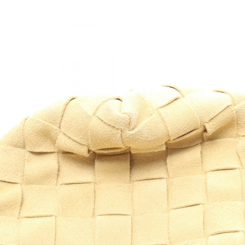 BOTTEGA VENETA Intrecciato 斜背包，麂皮材質，米色/紅色，二手女款-8