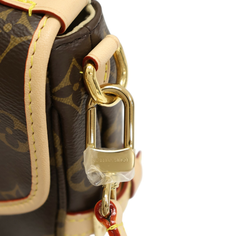 棕色 原花帆布 Saumur BB 肩背包 【LOUIS VUITTON LV 路易威登】 M46740-6