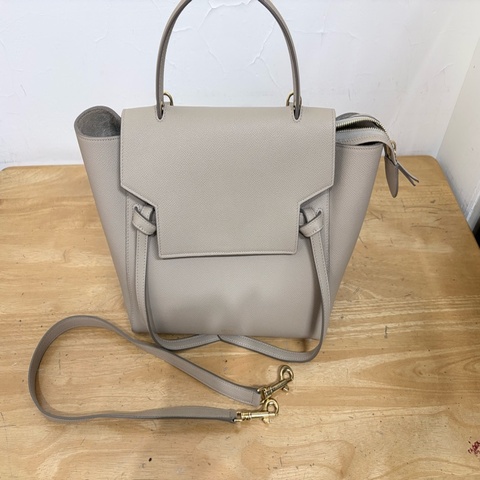 Celine belt bag mini 鯰魚包 肩背手提 米灰色