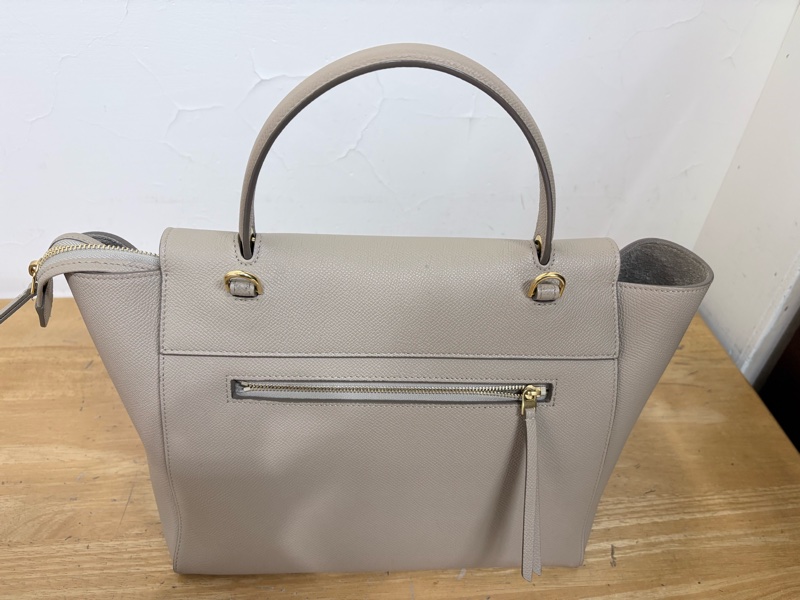 Celine belt bag mini 鯰魚包 肩背手提 米灰色-1
