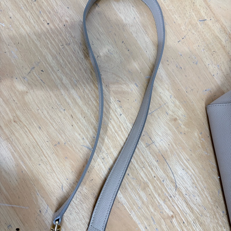 Celine belt bag mini 鯰魚包 肩背手提 米灰色-10