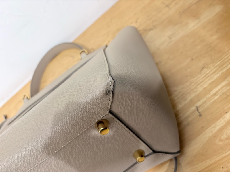Celine belt bag mini 鯰魚包 肩背手提 米灰色-18