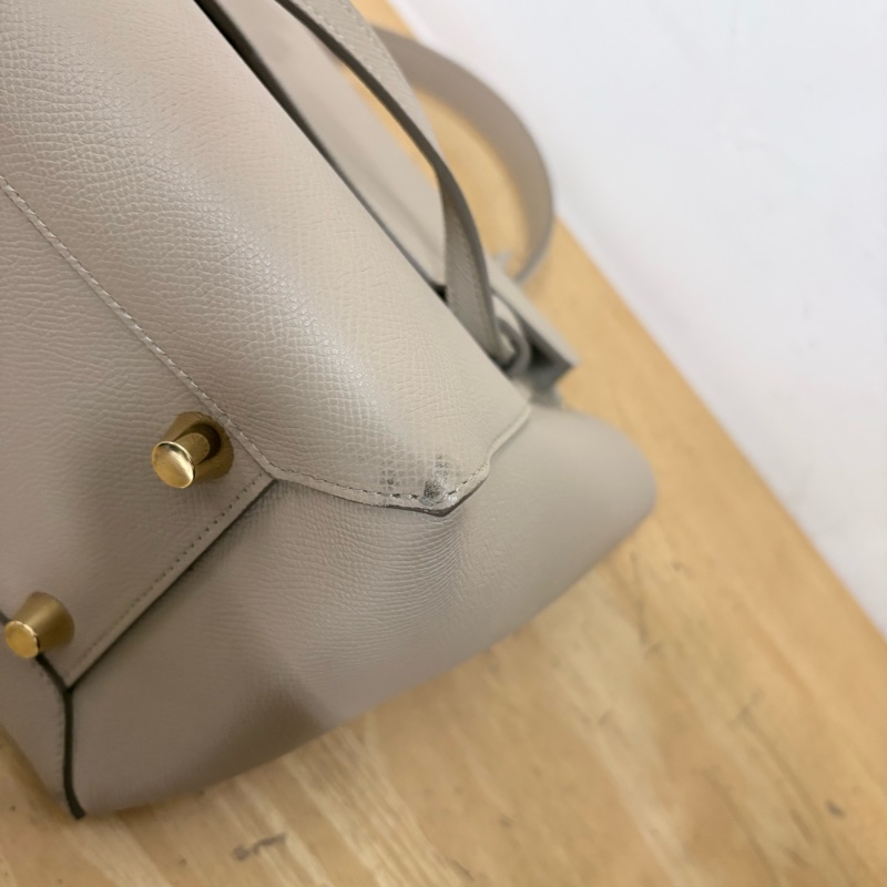 Celine belt bag mini 鯰魚包 肩背手提 米灰色-20