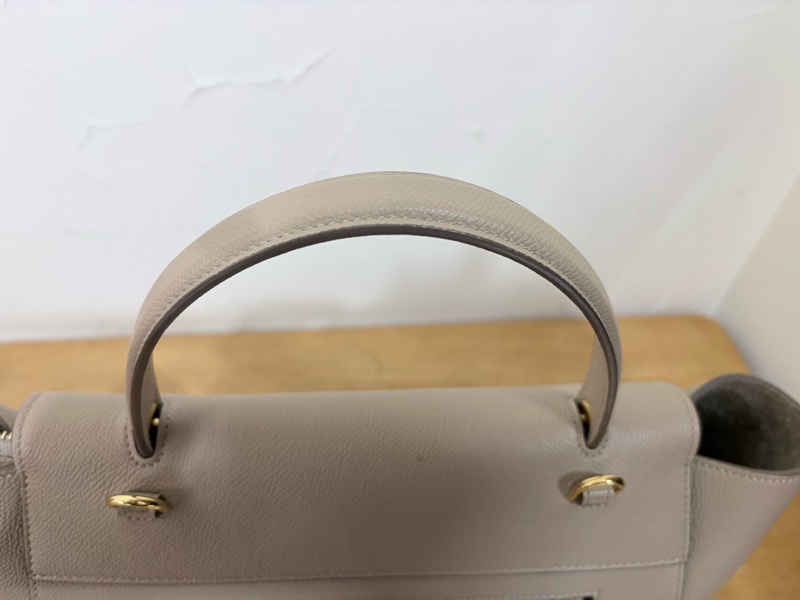 Celine belt bag mini 鯰魚包 肩背手提 米灰色-22