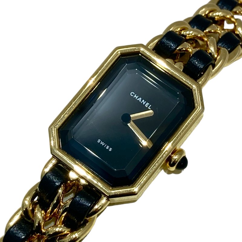 CHANEL 香奈兒 H0001 PREMIERE 方糖 精鋼鍍金 金色 石英錶 SIZE M-0
