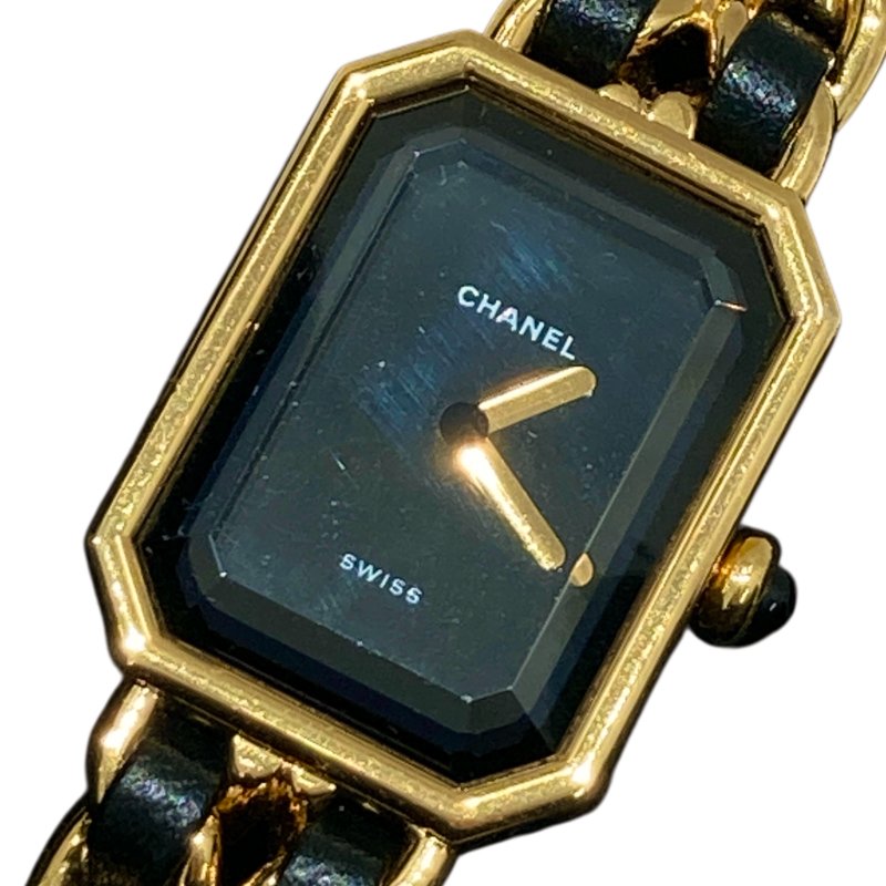 CHANEL 香奈兒 H0001 PREMIERE 方糖 精鋼鍍金 金色 石英錶 SIZE M-2