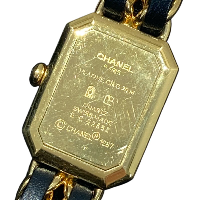 CHANEL 香奈兒 H0001 PREMIERE 方糖 精鋼鍍金 金色 石英錶 SIZE M-3