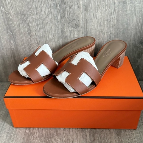 Hermes oasis sandales 高跟涼鞋 金棕色 37碼