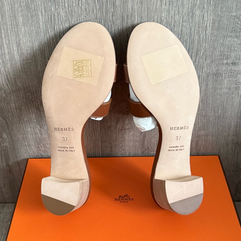 Hermes oasis sandales 高跟涼鞋 金棕色 37碼-5