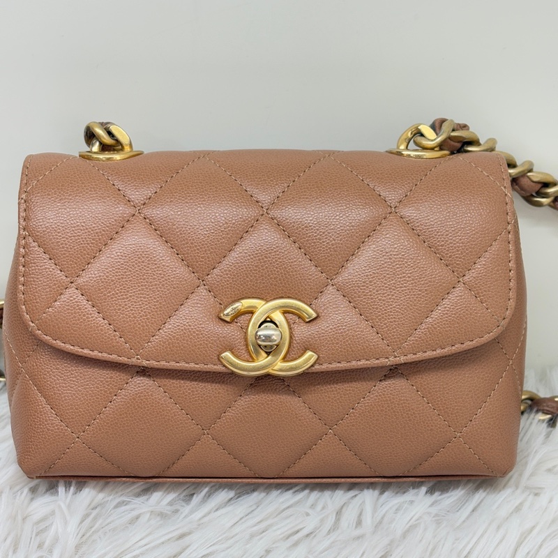 Chanel 香奈兒23k荔枝紋方胖子-0
