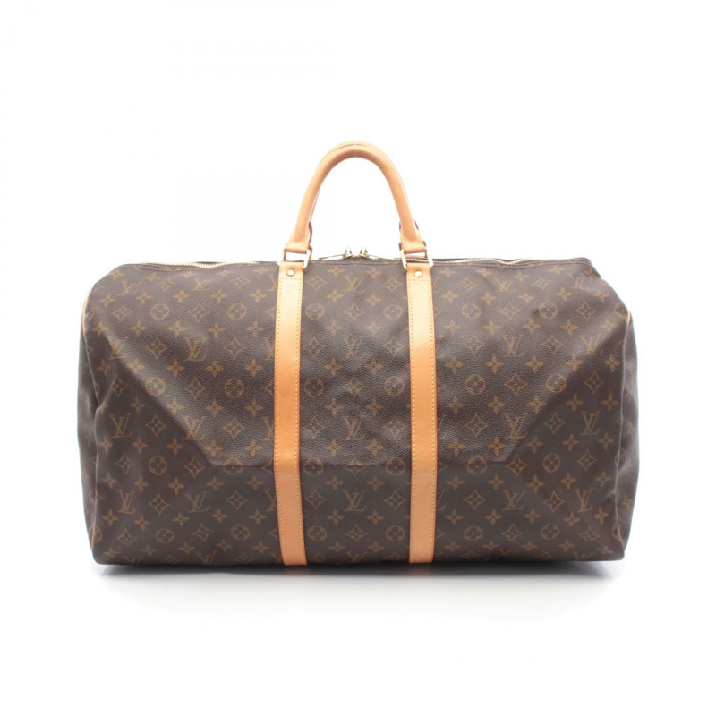 路易威登 Keepall 55 手提包 M41424 Monogram 帆布皮革棕色二手 LV-0