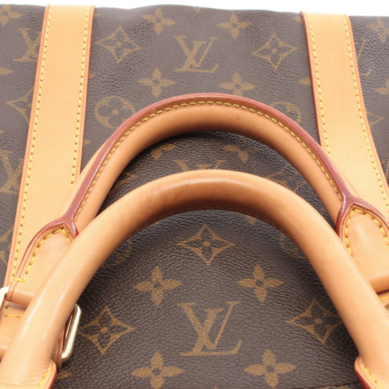 路易威登 Keepall 55 手提包 M41424 Monogram 帆布皮革棕色二手 LV-6