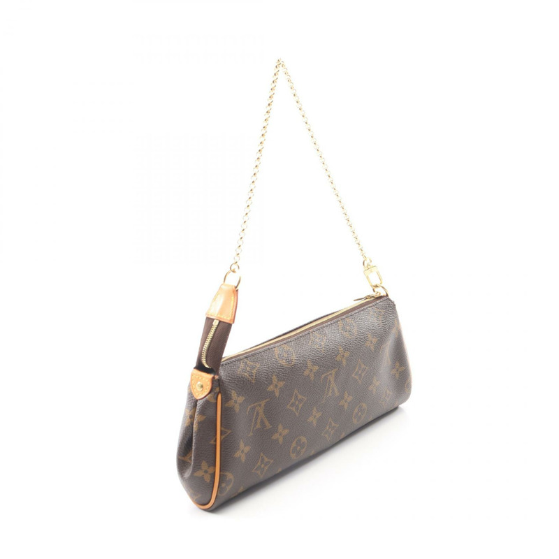Eva Monogram 2WAY 單肩包 M95567 PVC 塗層帆布皮革棕色二手女款-1