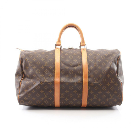 路易威登 Keepall 50 旅行手提包 M41426 Monogram 皮革 棕色 二手