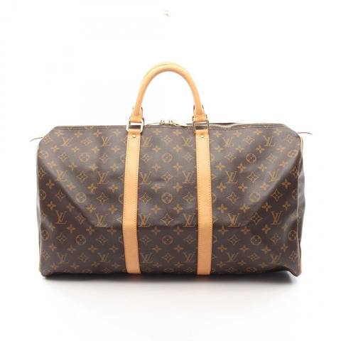 路易威登 Keepall 50 旅行手提包 M41426 Monogram 皮革 棕色 二手