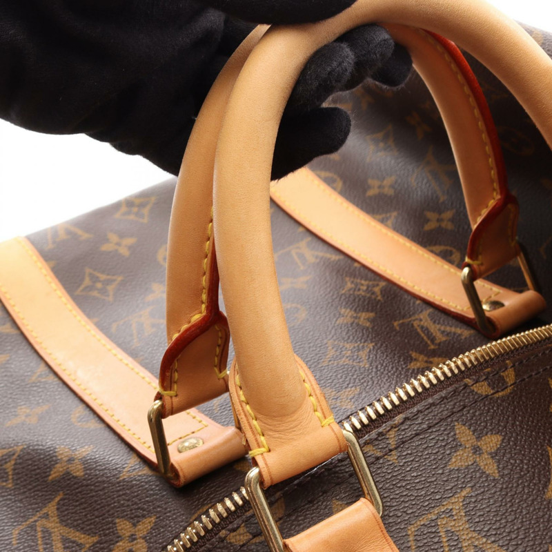 路易威登 Keepall 50 旅行手提包 M41426 Monogram 皮革 棕色 二手-12